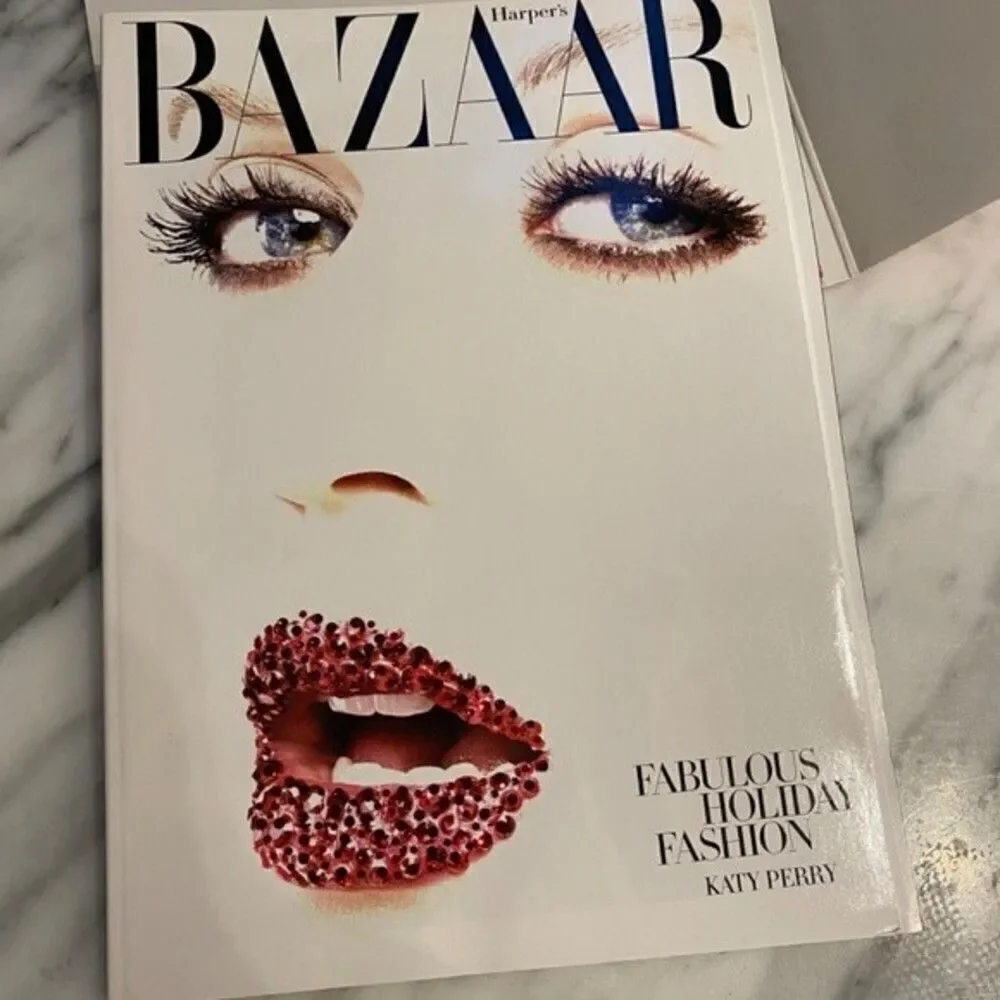 Bazaar Magazine Katy Perry Swarovski Crystals Ltd. Edition December
